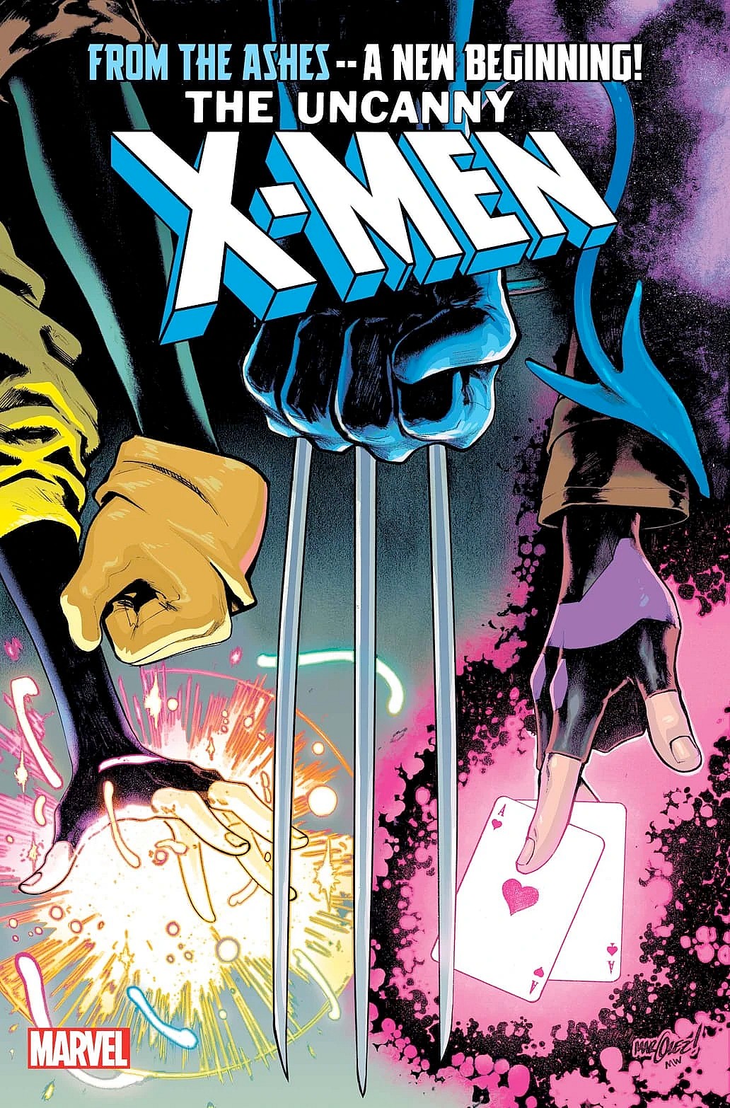 The Uncanny team ready their weapons of choice on David Marquez and Matthew Wilson's cover to Uncanny X-Men Vol. 6 #1 (2024), Marvel Comics
