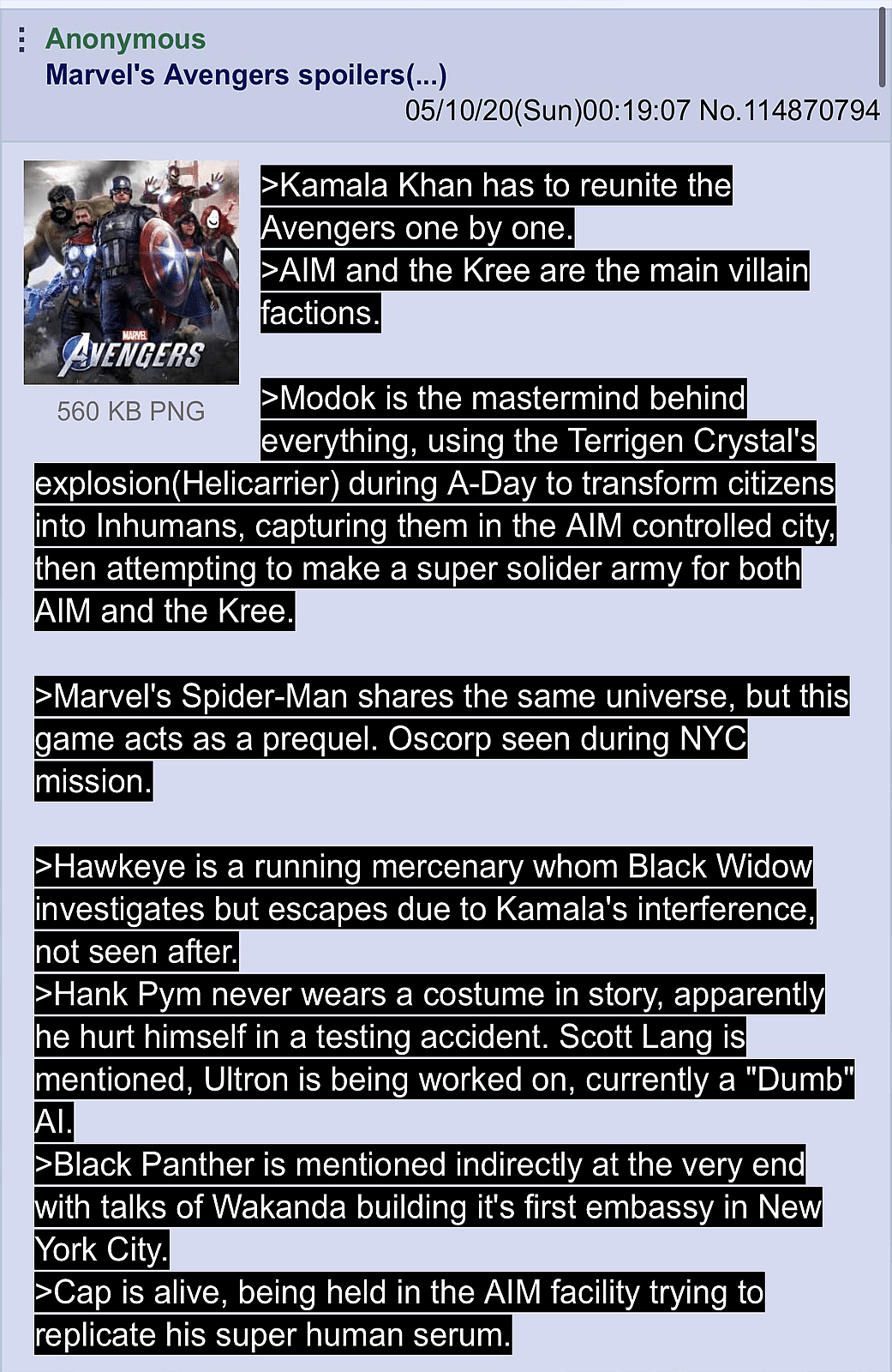 Rumor: New Leaks for Marvel’s Avengers Reveals Game's Main Villain and Ending Featuring Kamala Khan