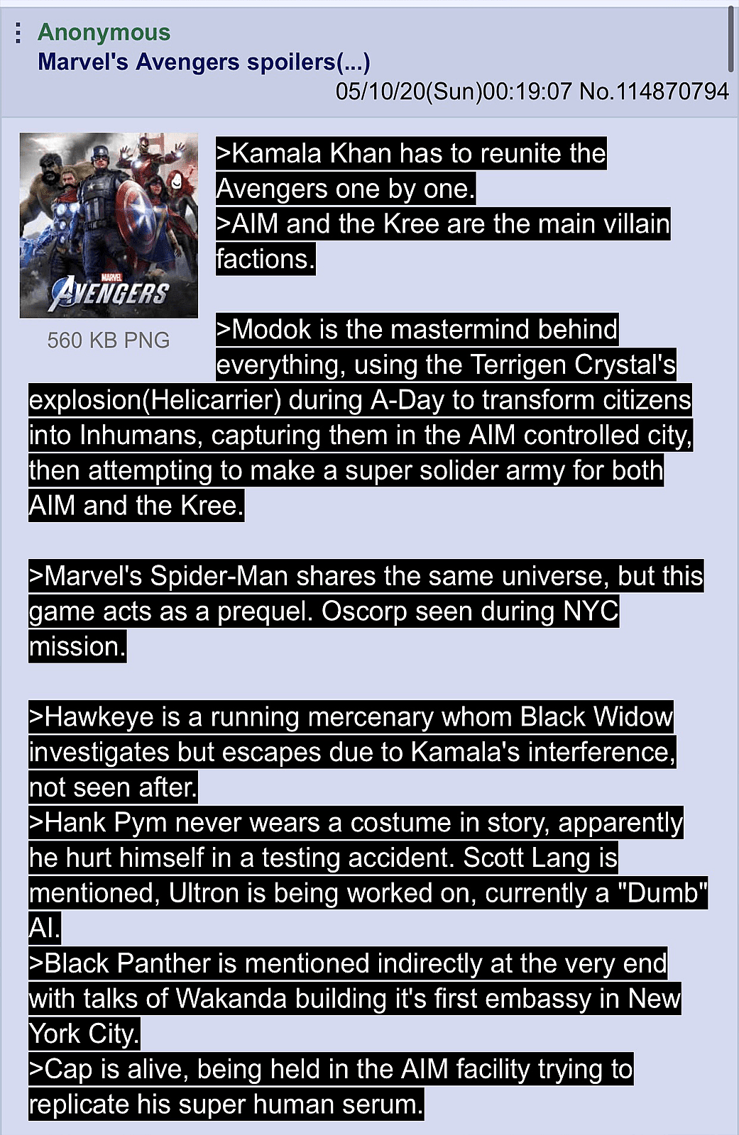 Rumor: New Leaks for Marvel’s Avengers Reveals Game's Main Villain and Ending Featuring Kamala Khan