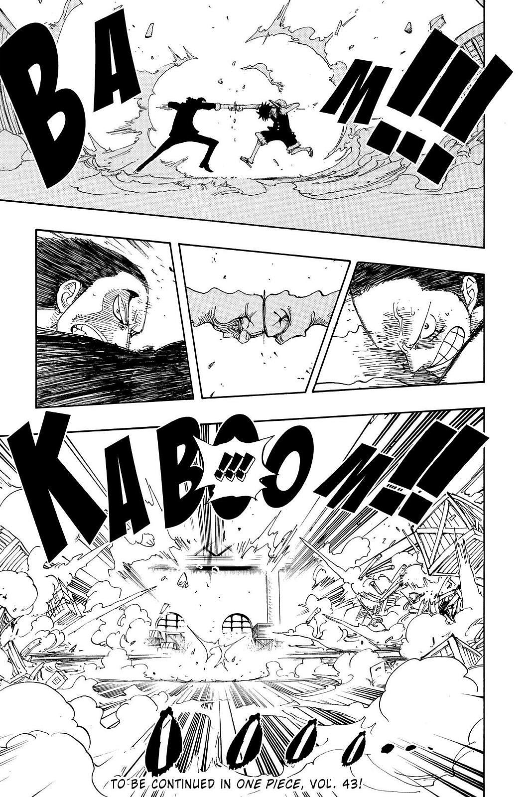 Luffy and Lucci clash