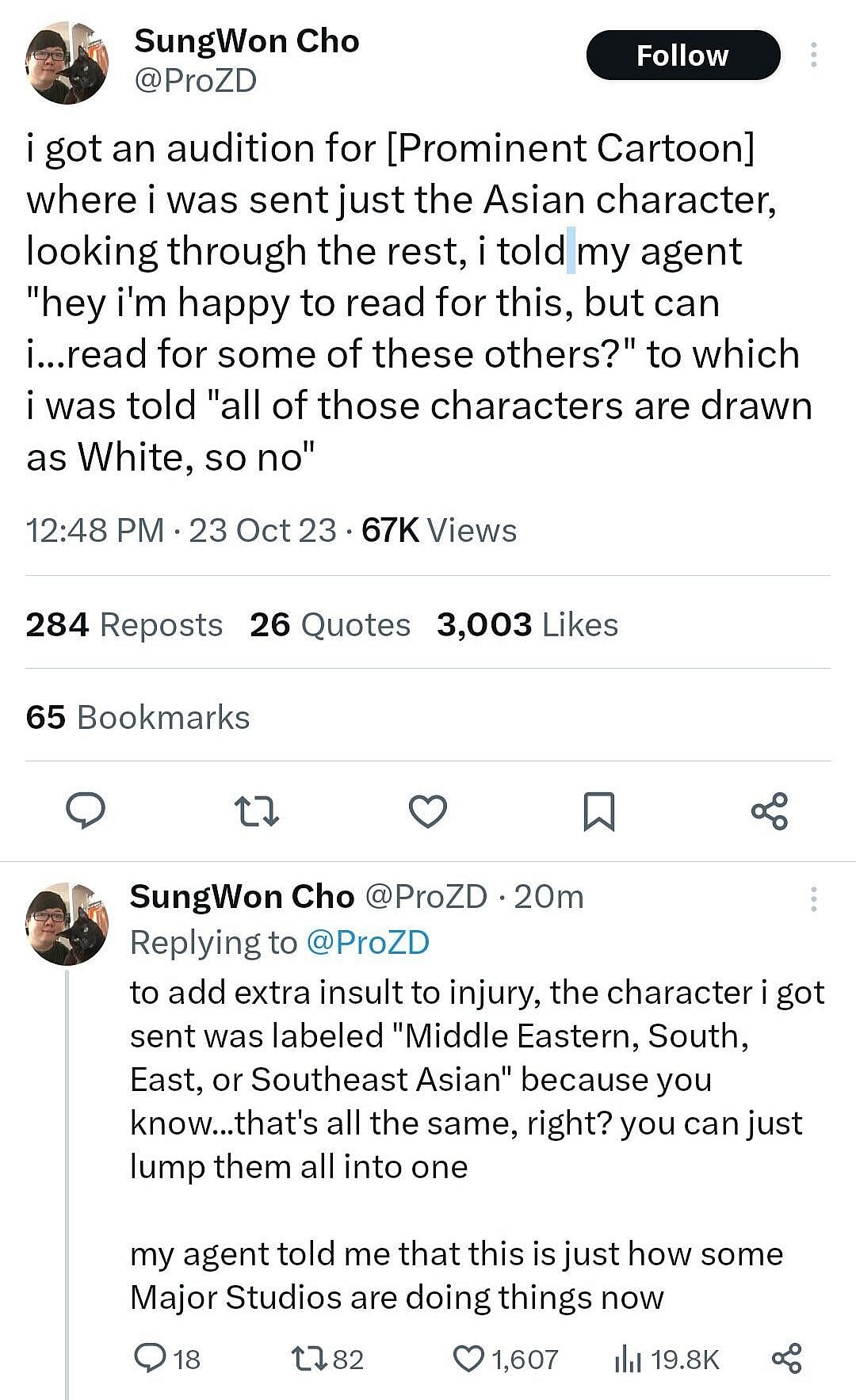 SungWon 'ProZD' Cho weighs in on the industry's race-based casting trend