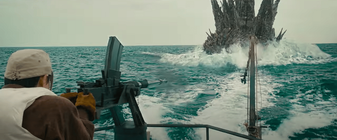 Godzilla out for a swim