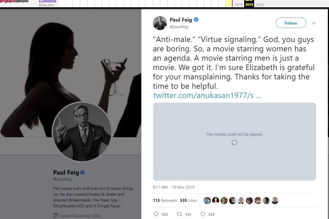 Paul Feig 11.19.19