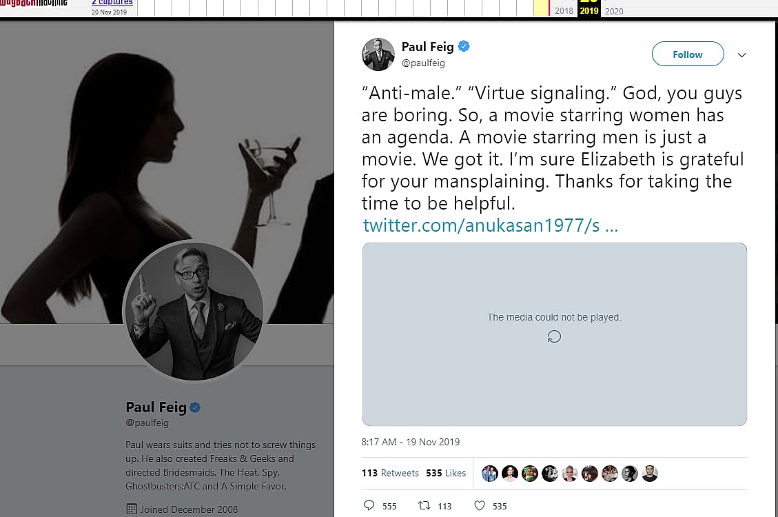 Paul Feig 11.19.19