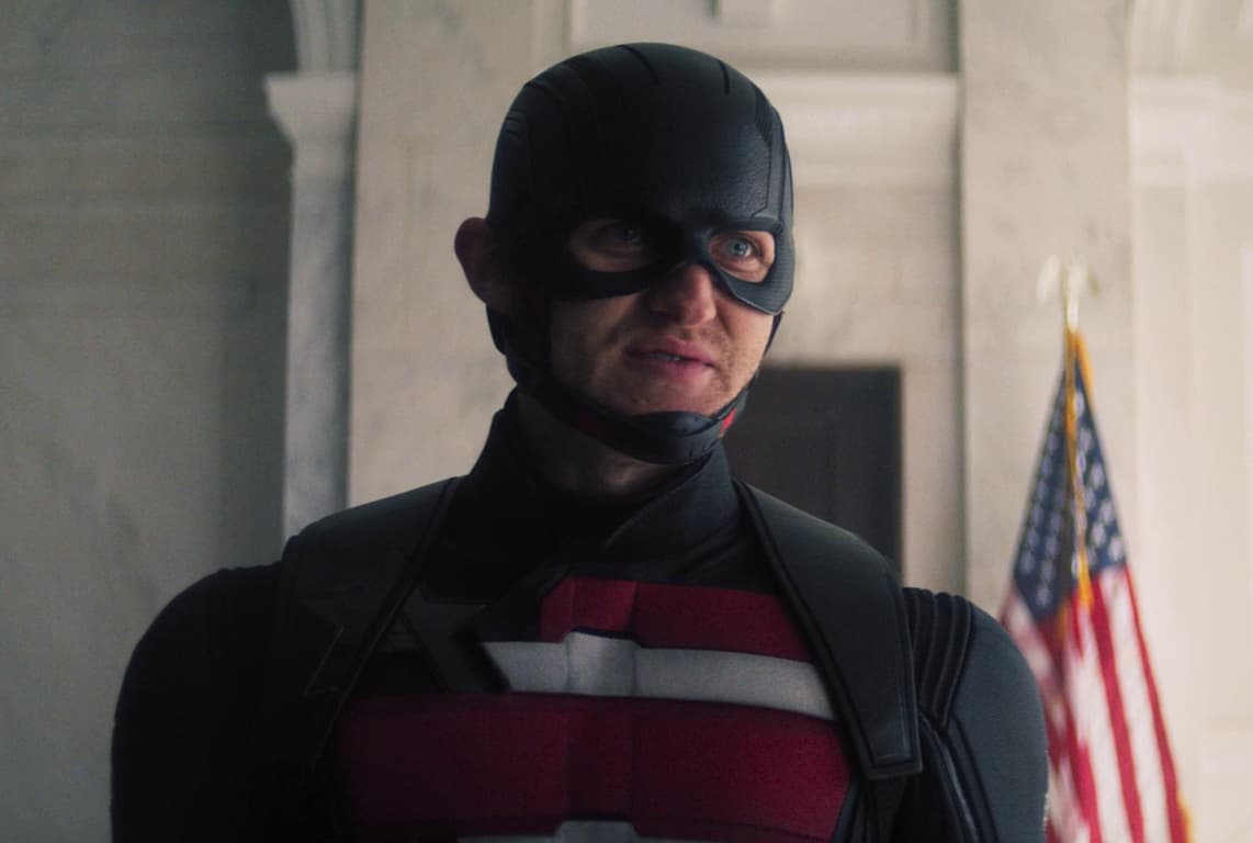 John Walker (Wyatt Russell) makes his debut as the U.S. Agent in The Falcon and the Winter Soldier Season 1 Episode 8 "One World, One People" (2023), Marvel Entertainment