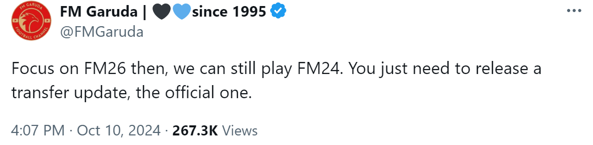Fans are not happy with Sports Interactive's decision to delay 'Football Manager 2025'.