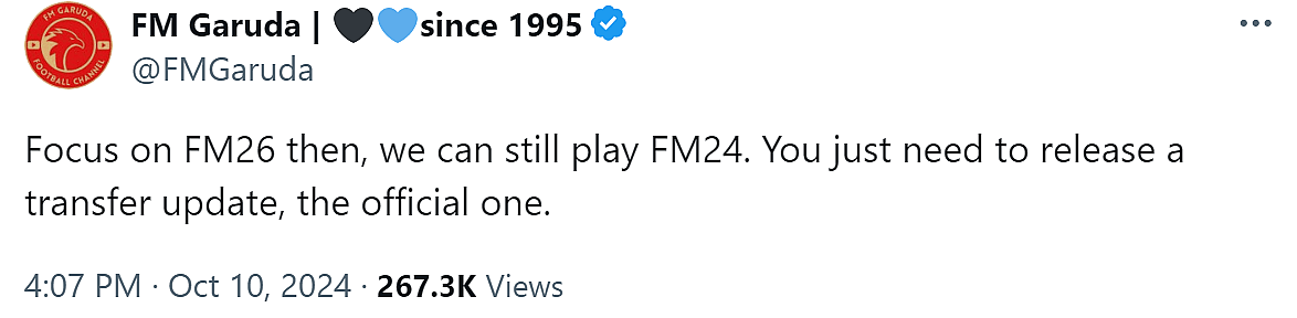 Fans are not happy with Sports Interactive's decision to delay 'Football Manager 2025'.