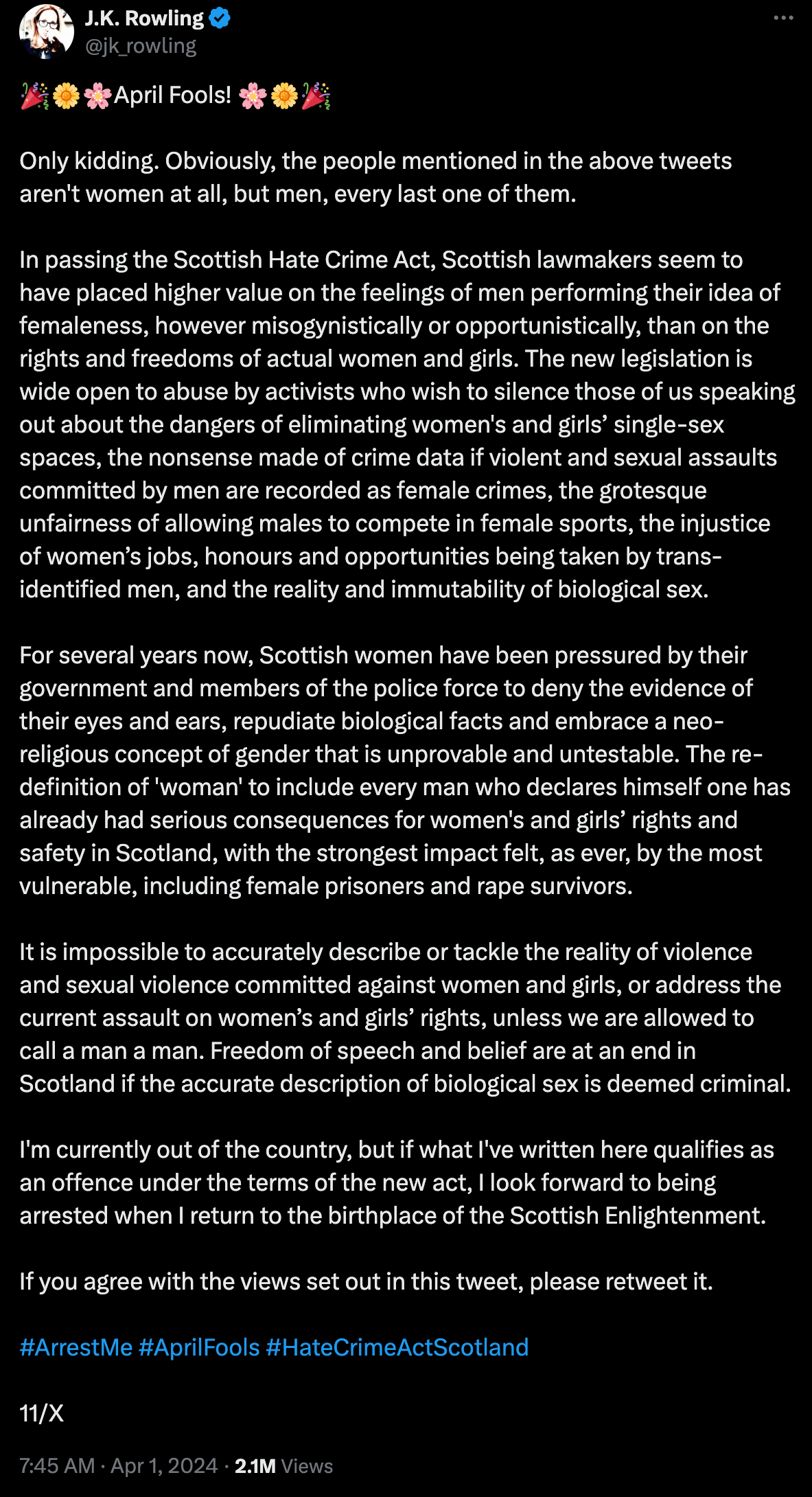 J.K. Rowling (@jk_rowling) on X