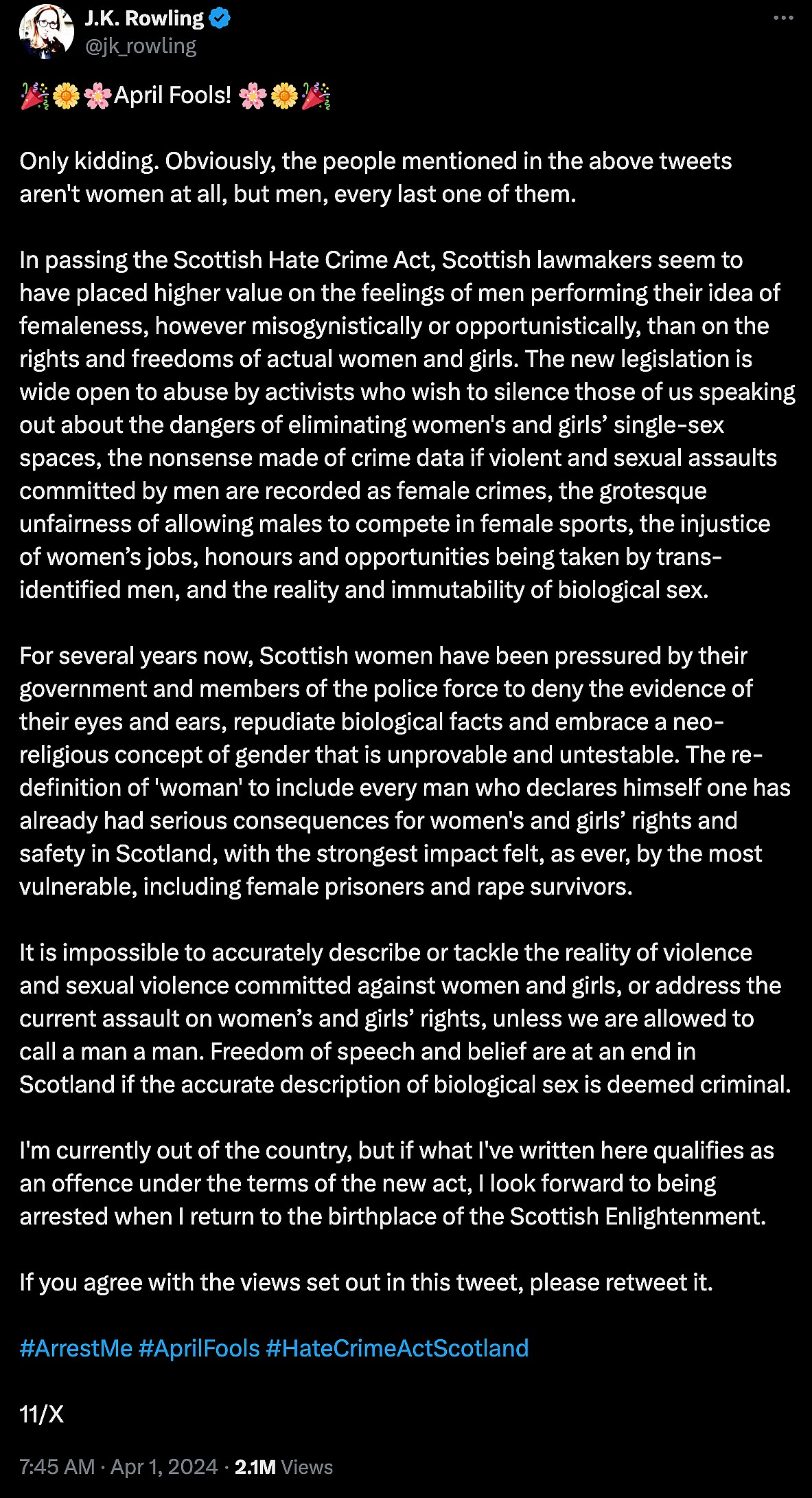 J.K. Rowling (@jk_rowling) on X