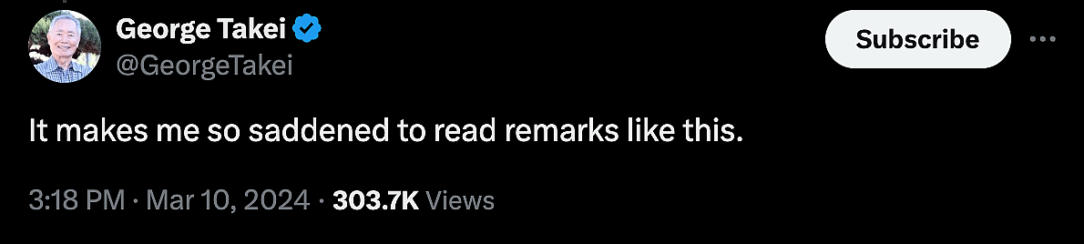 George Takei (@GeorgeTakei) on X