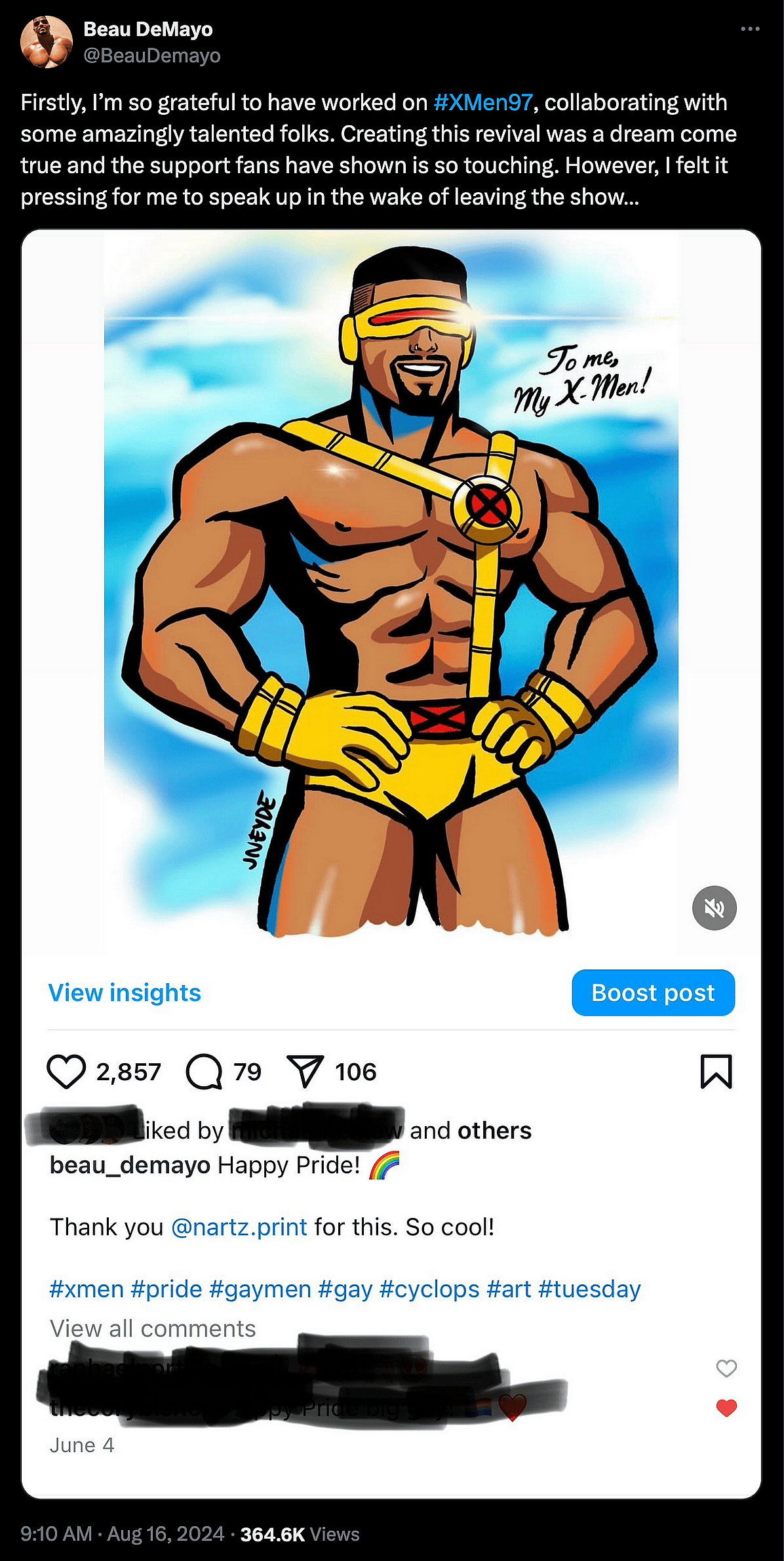 Archive Link Beau DeMayo (@BeauDeMayo) via Twitter