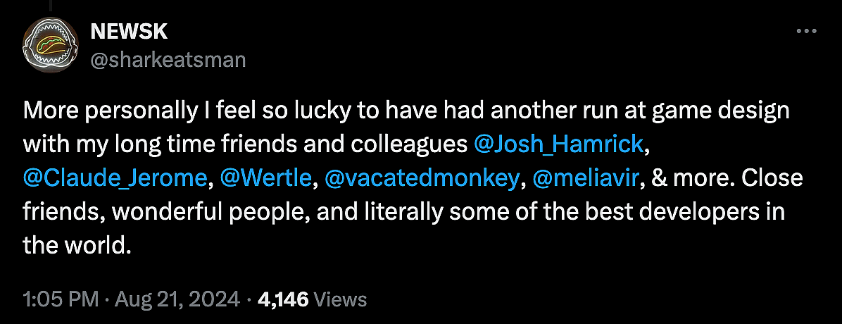 'Concord' lead designer Joe Weisnewski reveals the game has been in development for eight years.