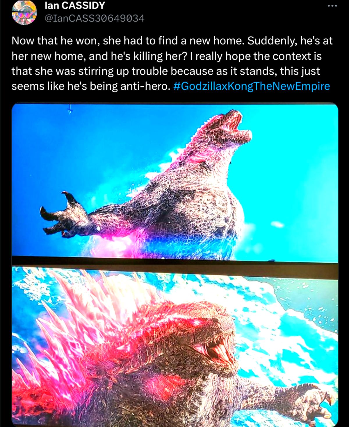 @IanCass30649034 speculates Godzilla is an anti-hero in GxK