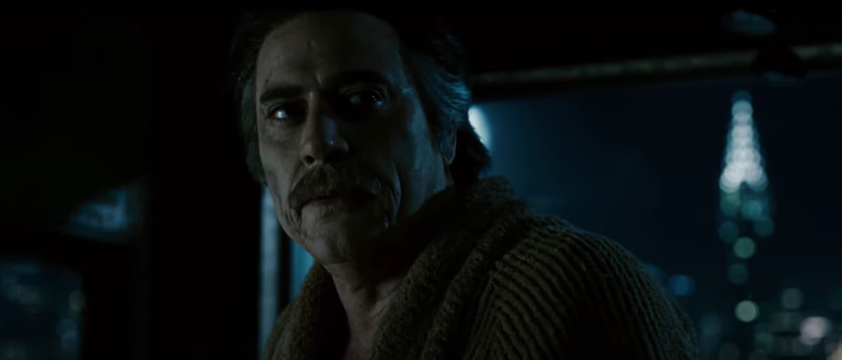 The Comedian () accepts his fate in Watchmen (2009), Warner Bros. Pictures