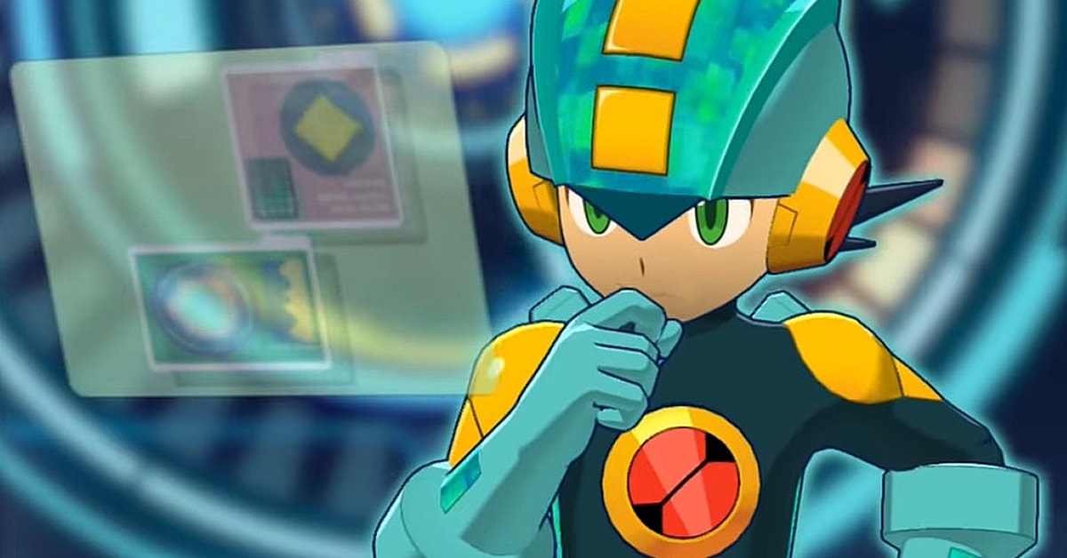 Mega Man.EXE (Akiko Kimura) ponders the player's next move in Mega Man Battle Network Legacy Collection (2022), Capcom