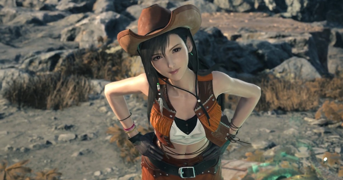 Tifa (Ayumi Ito) teases Cloud (Takahiro Sakurai) in Final Fantasy VII Rebirth (2023), Square Enix