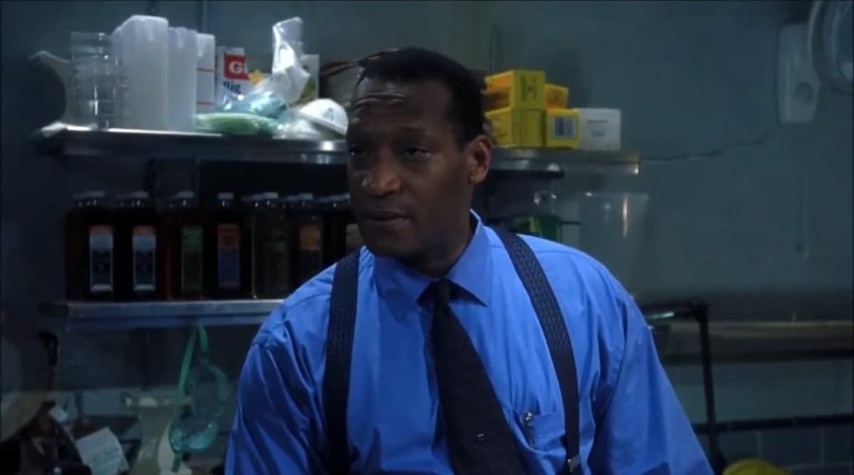 Bludworth explains there are no accidents with death in Final Destination (2000), New Line Cinema