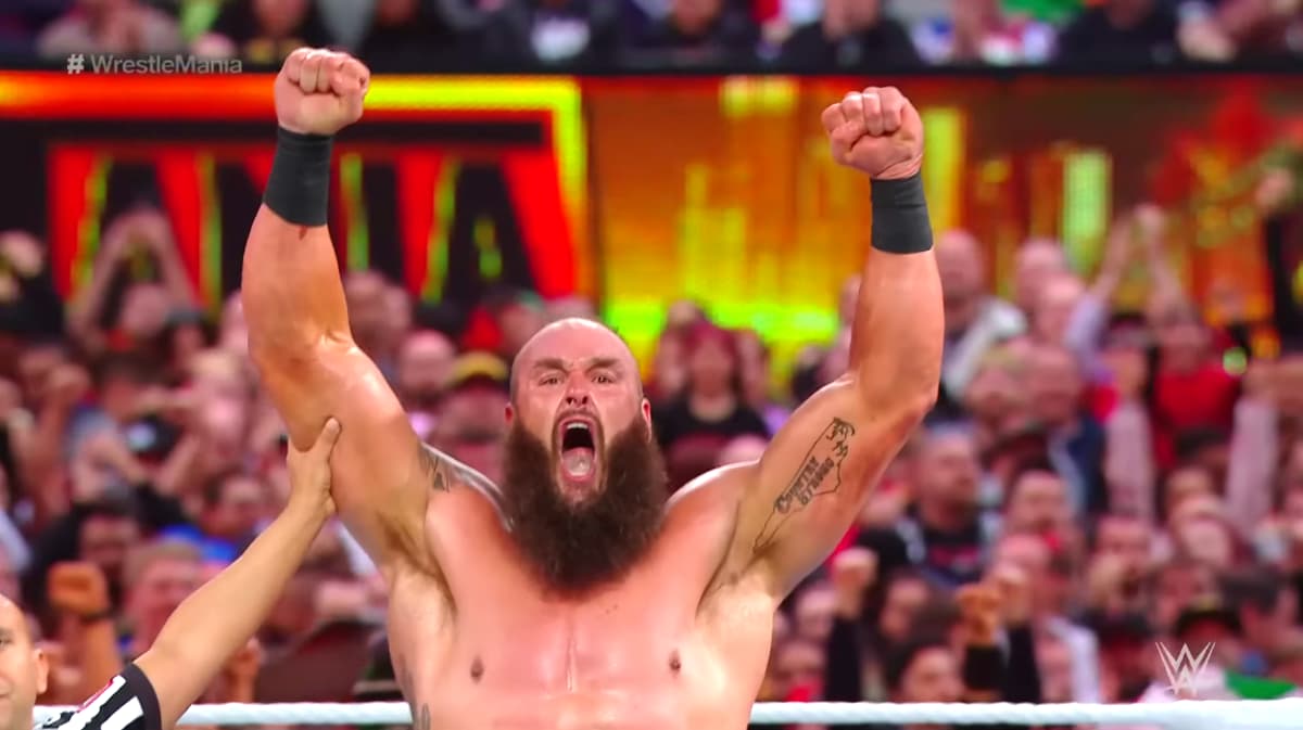Braun Strowman wins the Andre the Giant Battle Royale at WWE Wrestlemania 35, Peacock