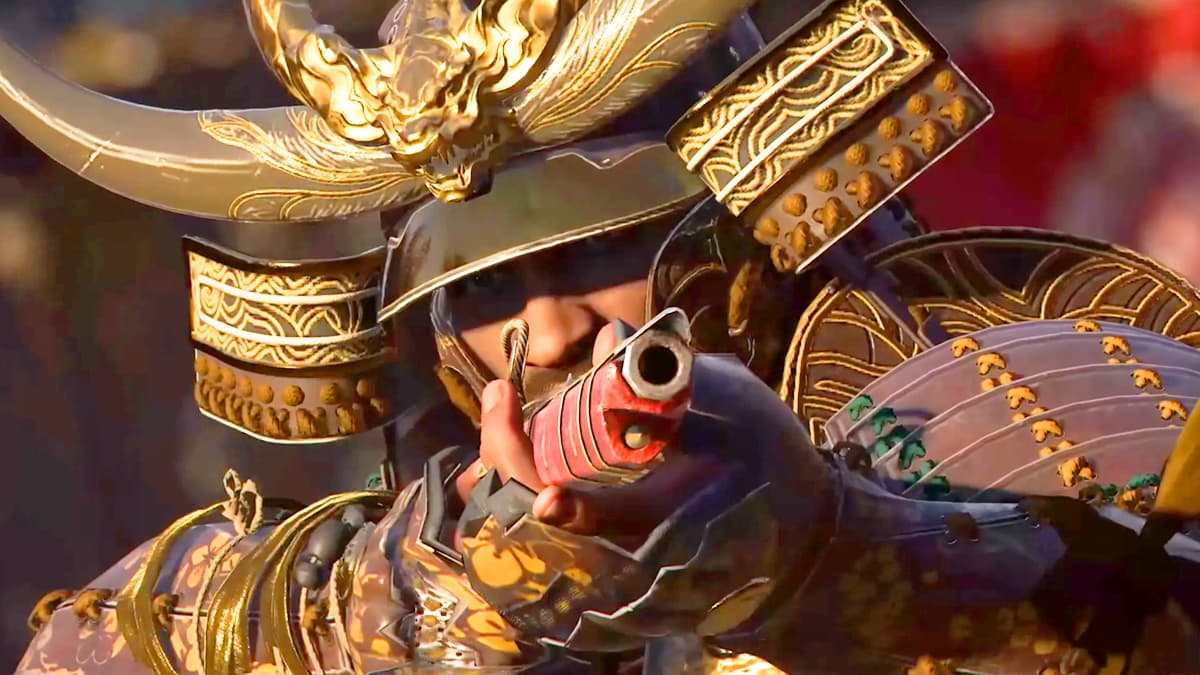 Yasuke (TBA) draws his rifle in Assassin's Creed Shadows (2024), Ubisoft