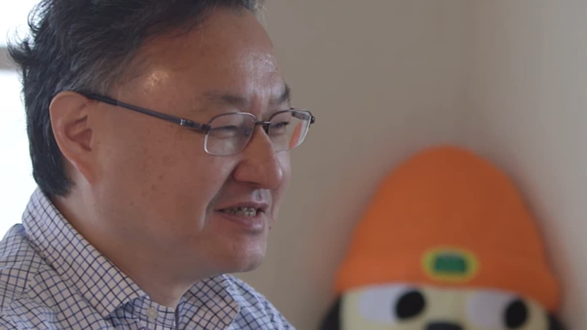 Shuhei Yoshida hangs out with PaRappa the Rapper creator Masaya Matsuura (2017), PlayStation
