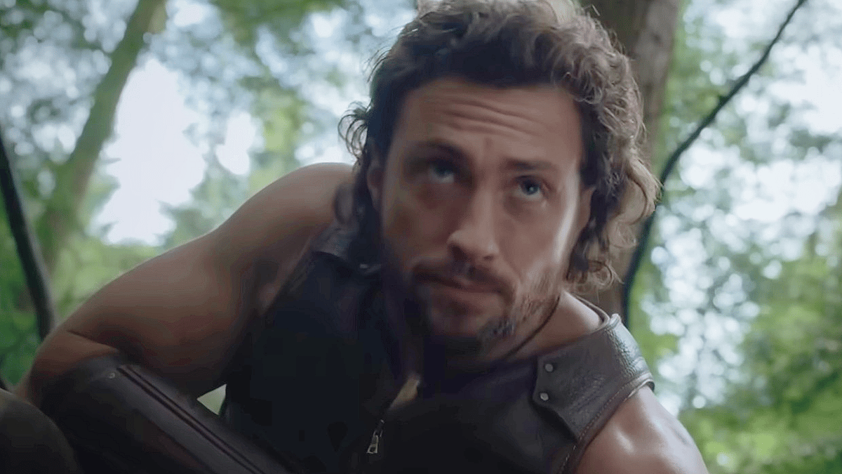 Kraven (Aaron Taylor-Johnson) tracks his next prey in Kraven the Hunter (2023), Sony Pictures