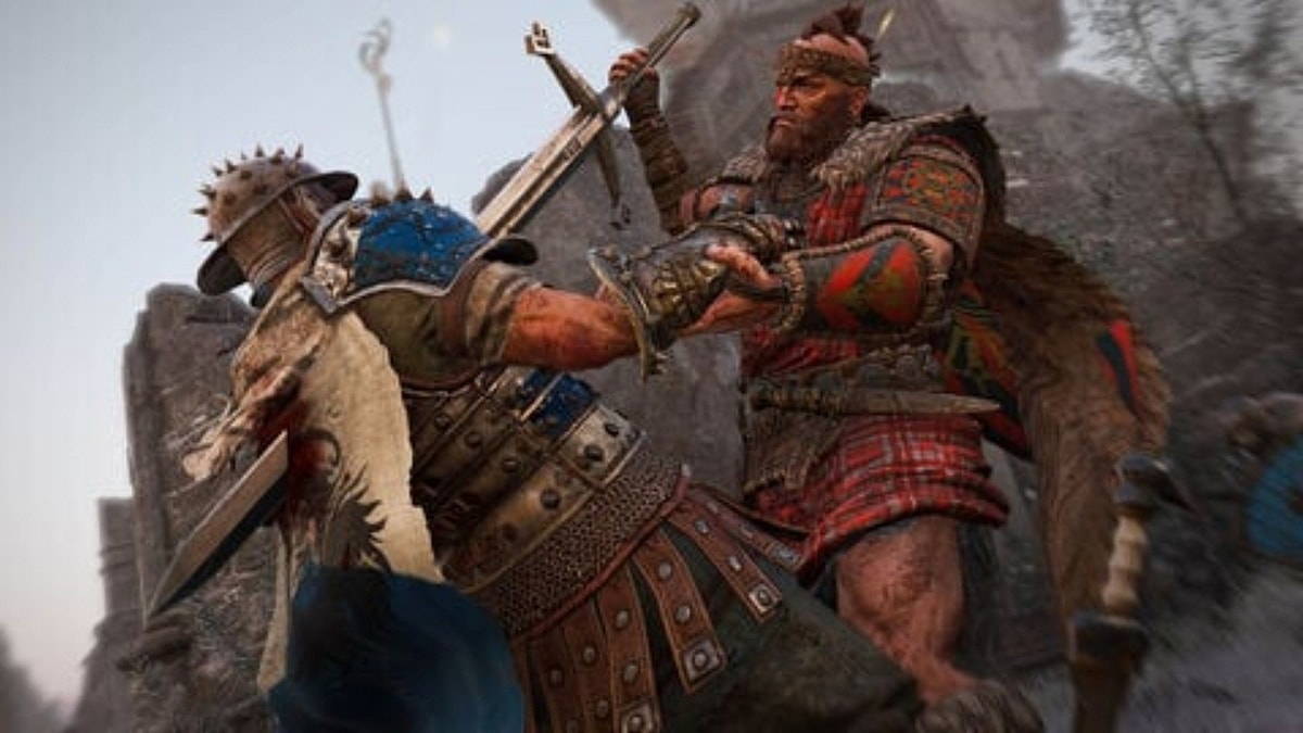 Battle between a Knight and a Viking in For Honor 2017, Ubisoft