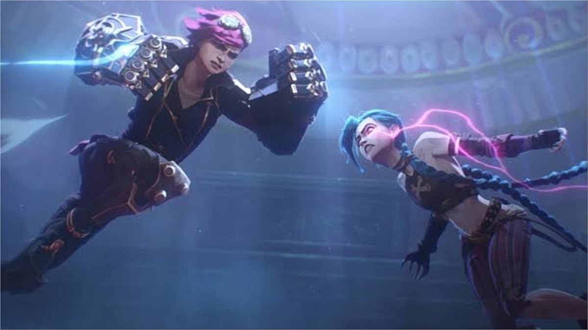 Vi and Jinx fight in Arcane Season 1 2019