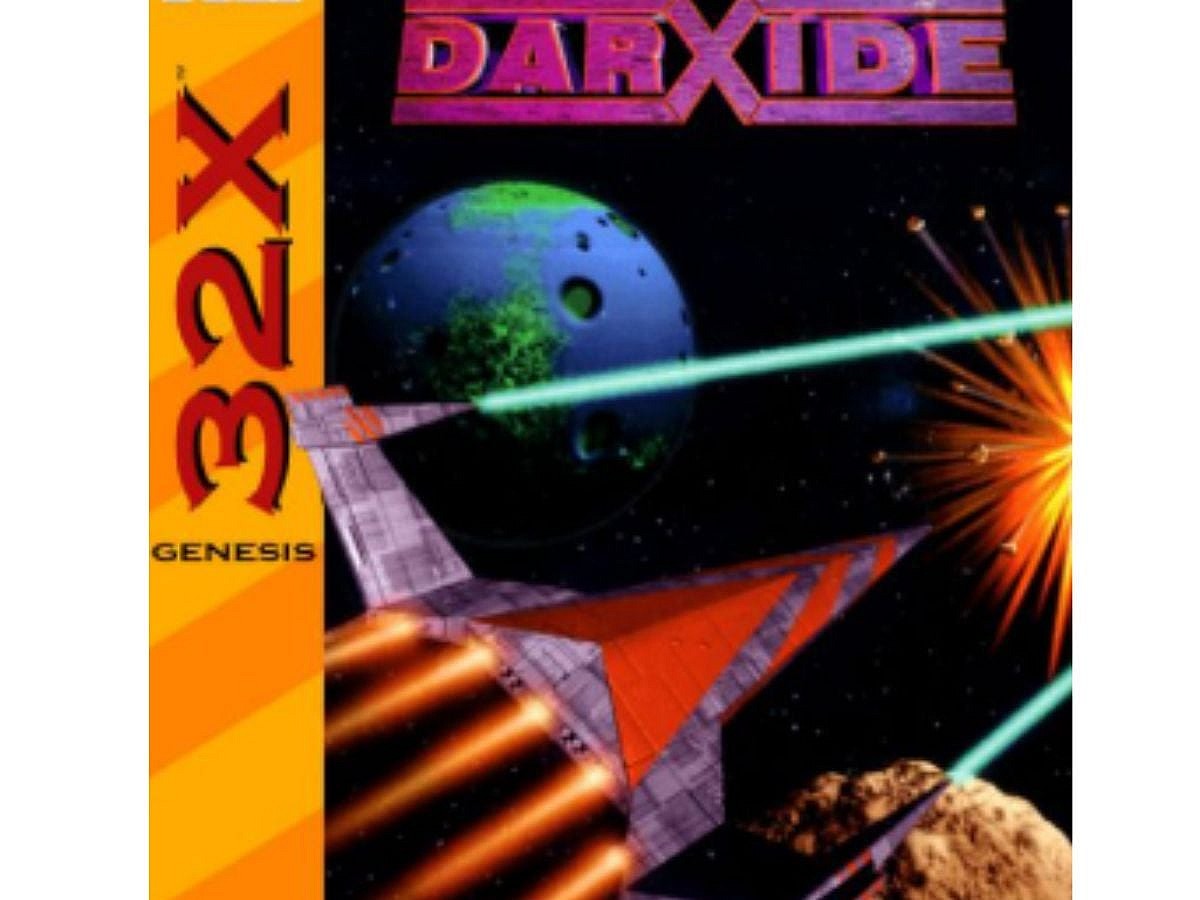 Starship in Space Shooting Asteroids, Cover Art for DarXide Frontier Development, Wiki Commons