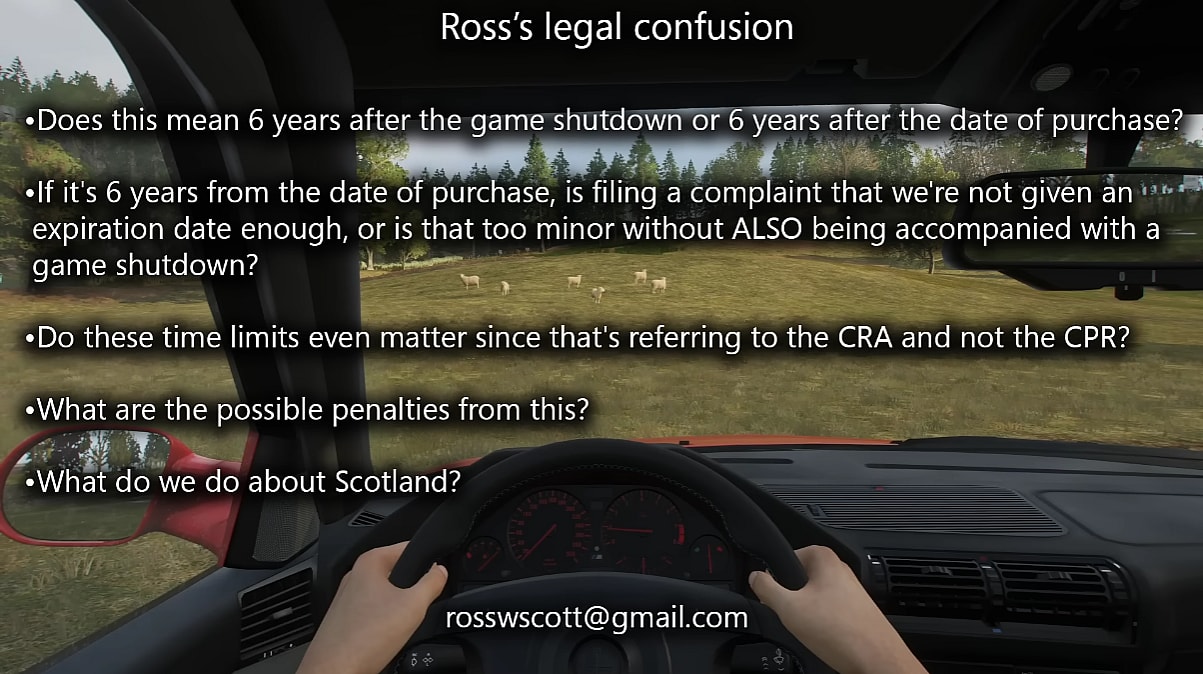 Scott Ross discusses the challenges the Stop Killing Games campaign has in the UK in Dead Games News: Response from UK Government, Accursed Farms, YouTube