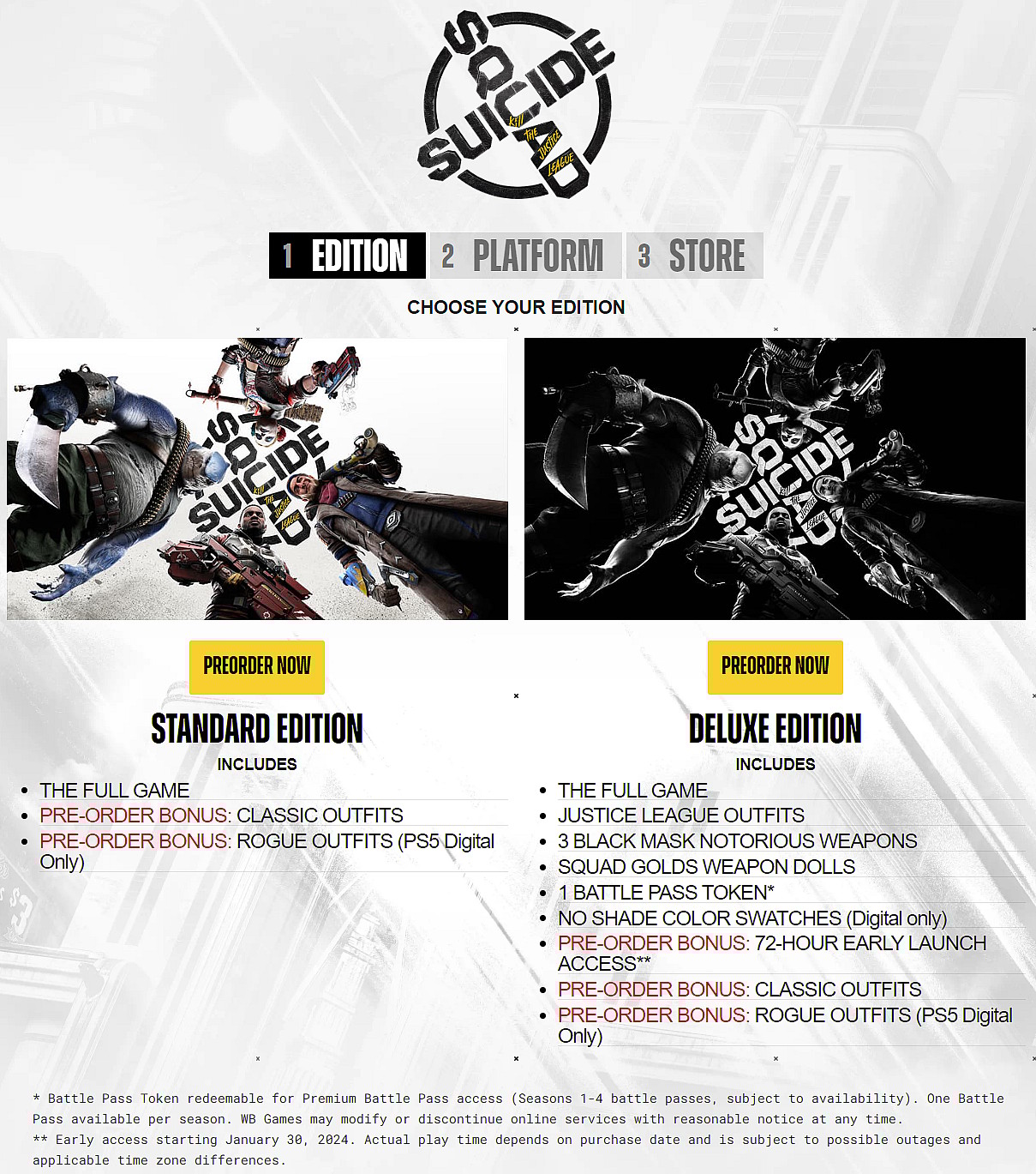 Rocksteady Studios showcase the differences between the standard and Deluxe Editions of the game via the official Suicide Squad: Kill The Justice League website