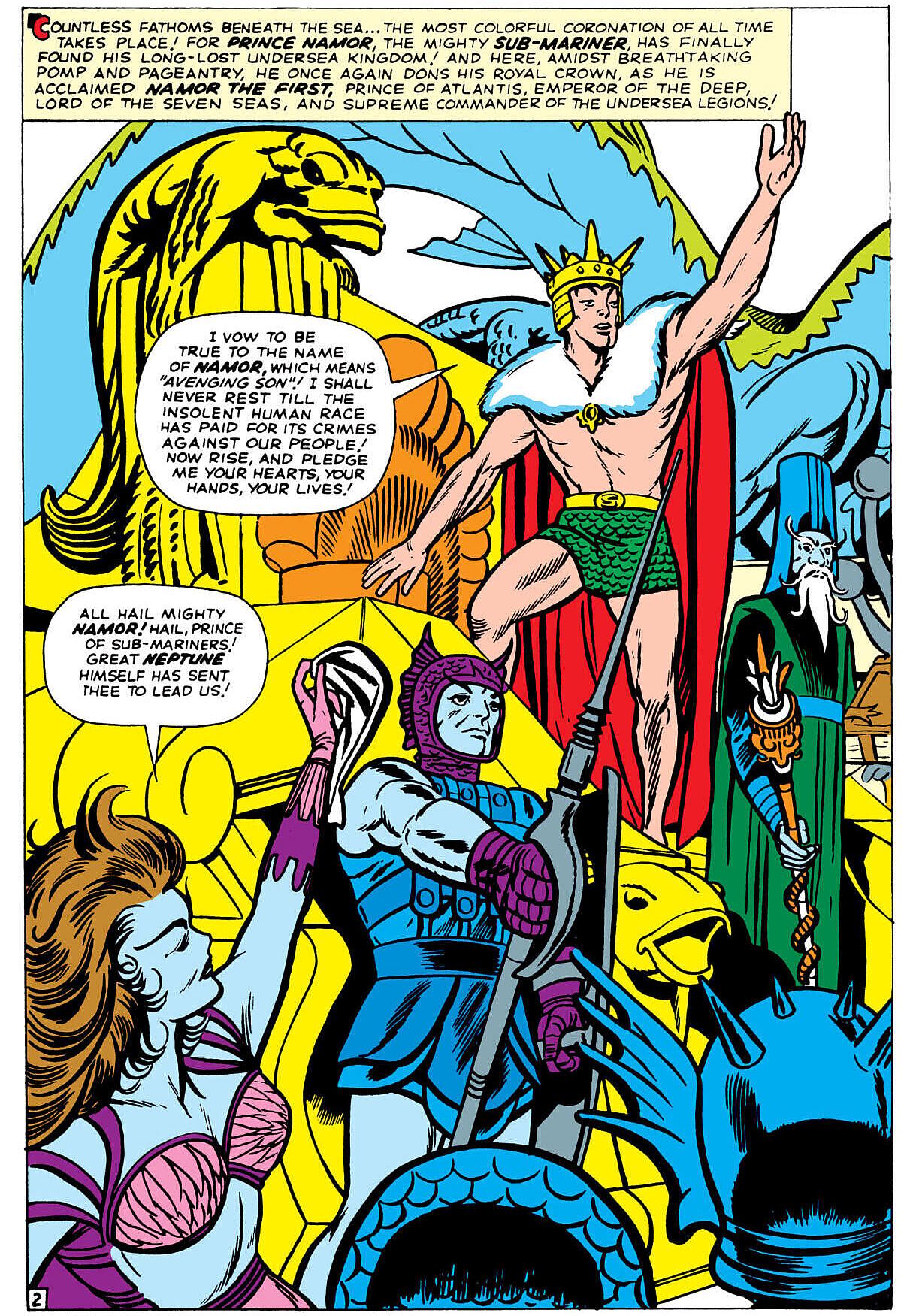 Namor ascends throne in Fantastic Four Annual Vol. 1 #1 (1963), Marvel Comics