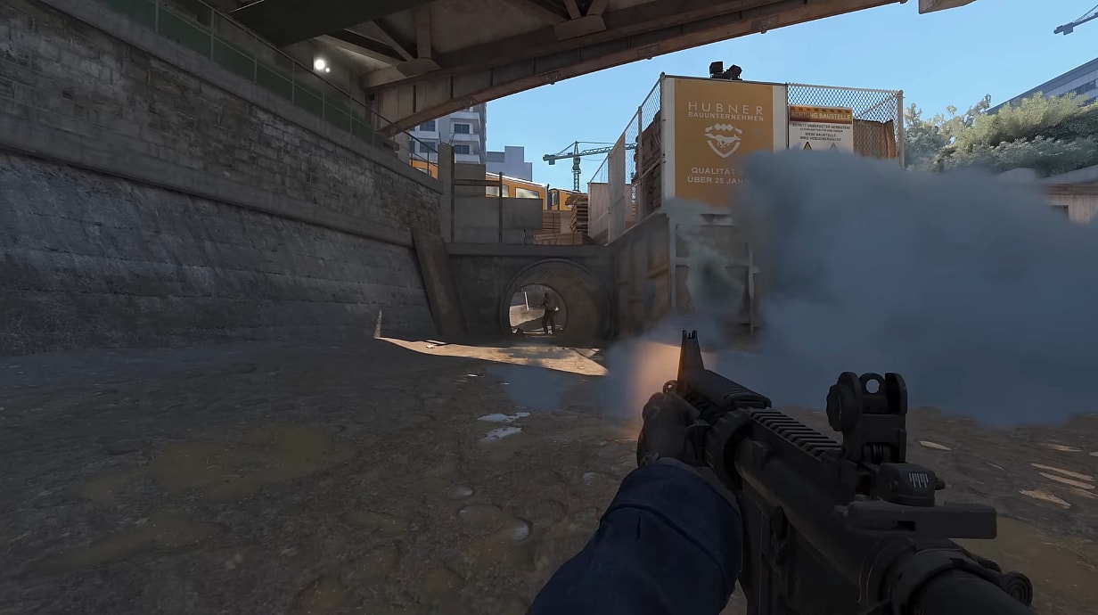 Smoke is parted by an explosion via Counter-Strike 2: Responsive Smokes, Valve YouTube