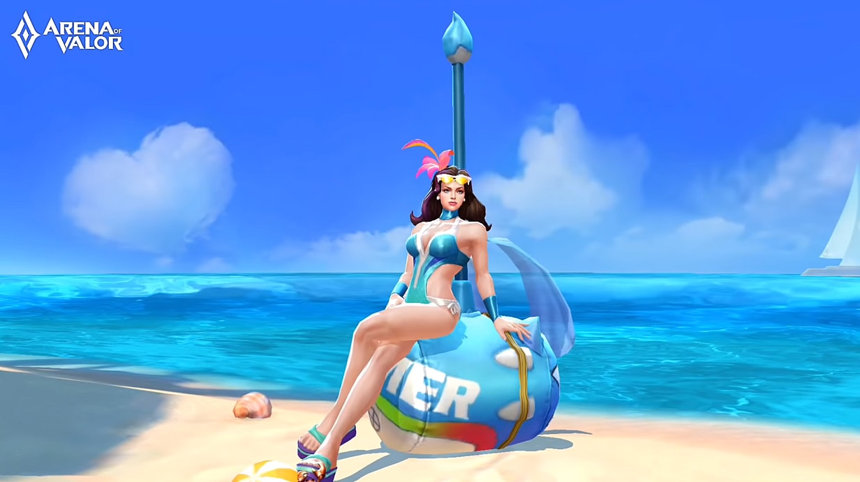 Taara shows off her Summer Bash skin via Arena of Valor (2016), Level Infinite, Garena
