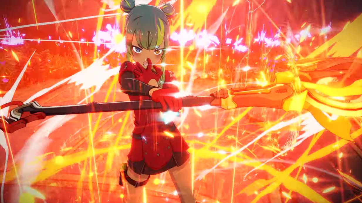 A Spell Weaver prepares to summon an inferno of fire in Blue Protocol (2023), Amazon Games