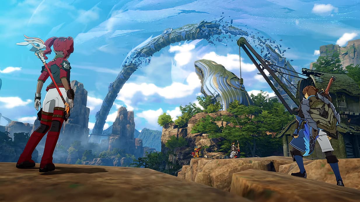 Spell Weaver and Blade Warden overlook Montegnor Valley in Blue Protocol (2023), Amazon Games