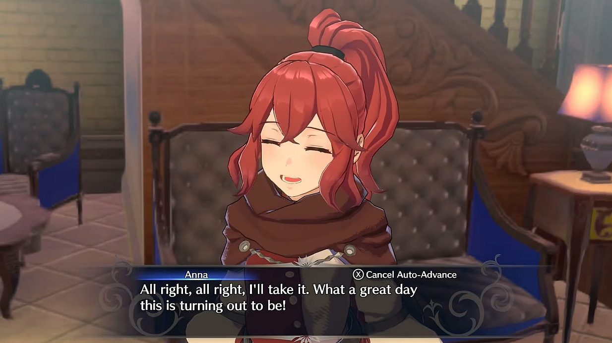 Anna accepts the player's Pact Ring via Fire Emblem Engage (2023), Nintendo