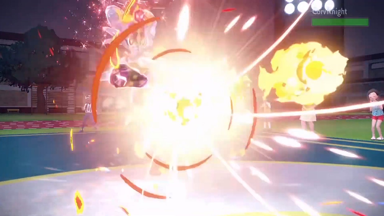 Cinderace uses Pyroball, powered up by being a Tera-Fire Type via Pokémon Scarlet & Violet (2022), Nintendo