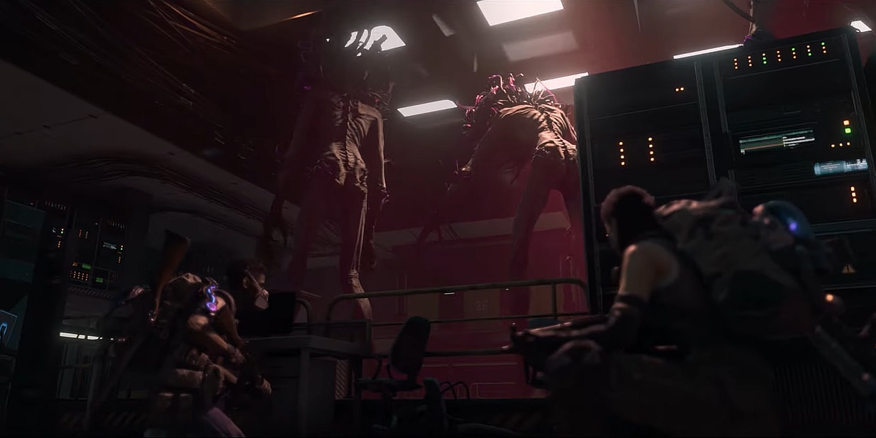 Players sneak up on a pair of Glutton Deviants in Once Human (2024), Starry Studio