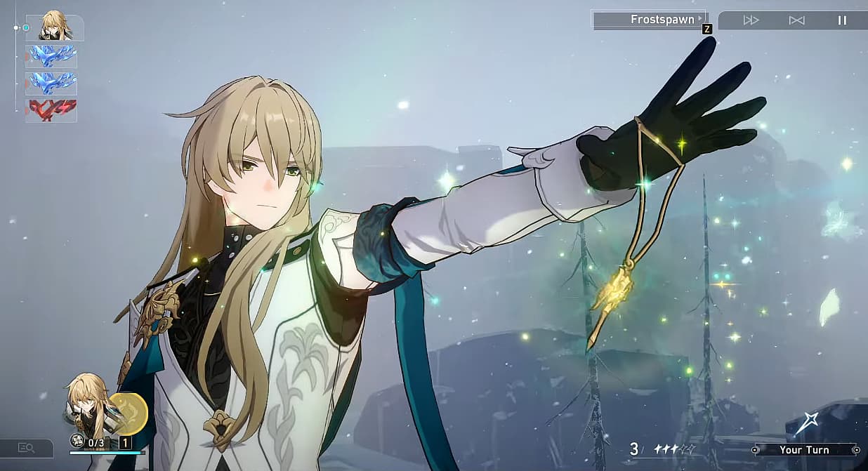 Luocha uses Prayer of the Abyss Flower Skill in Honkai: Star Rail closed beta