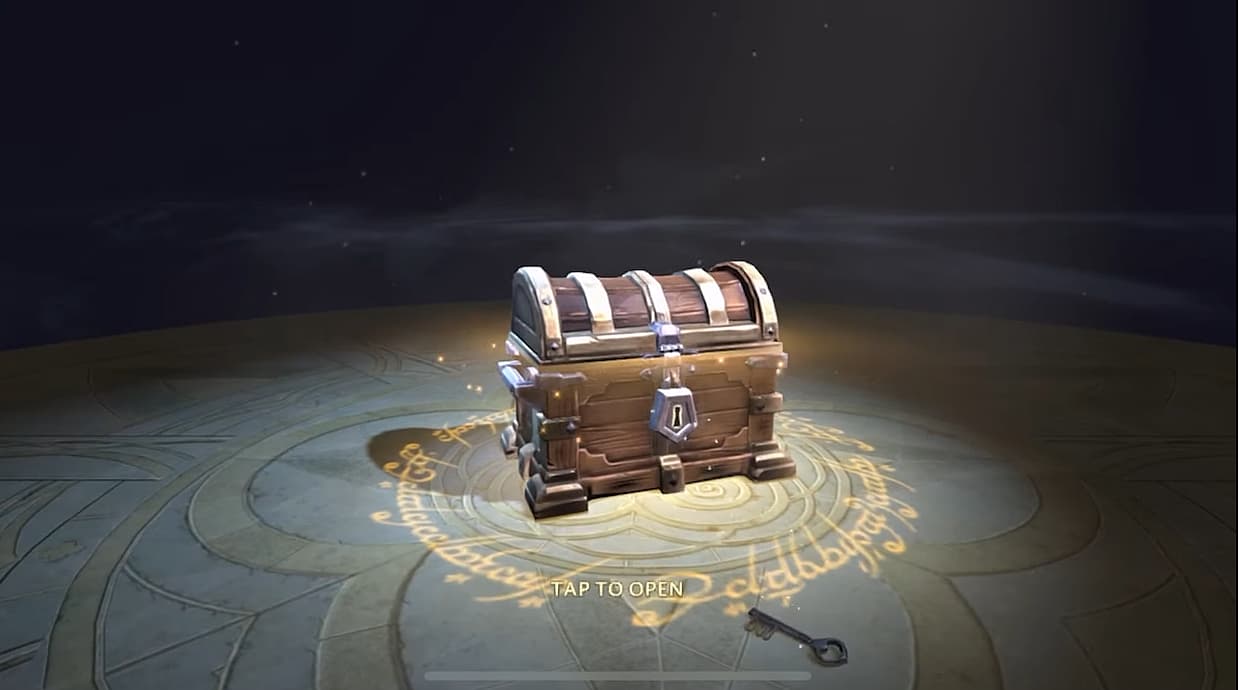 Glowing chest lootbox in The Lord of the Rings: Heroes of Middle-earth (2023), EA