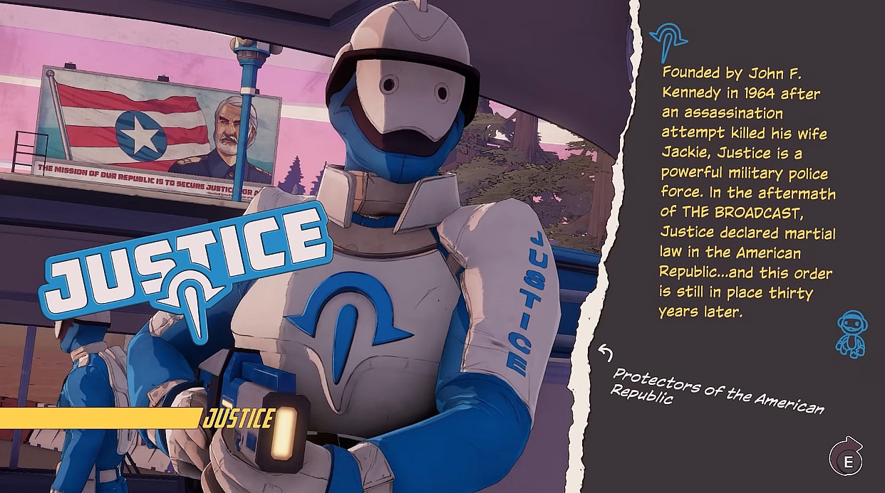 The Justice officers are introduced in Dustborn (2024), Spotlight by Quantic Dream