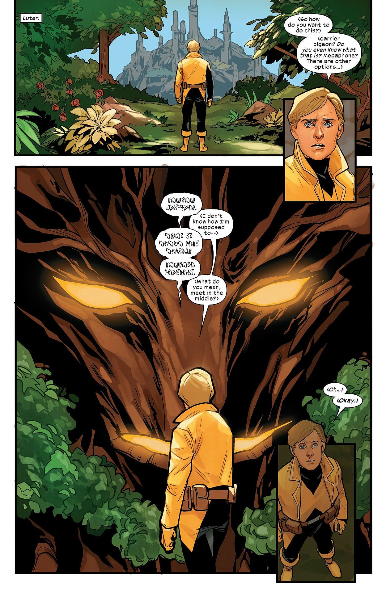 Cypher chats with Krakoa in X-Men Vol. 5 #16 "Sworded Out" (2020), Marvel Comics