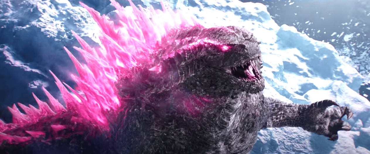Godzilla emerges from the ice in Godzilla x Kong: The New Empire (2024), Legendary Pictures