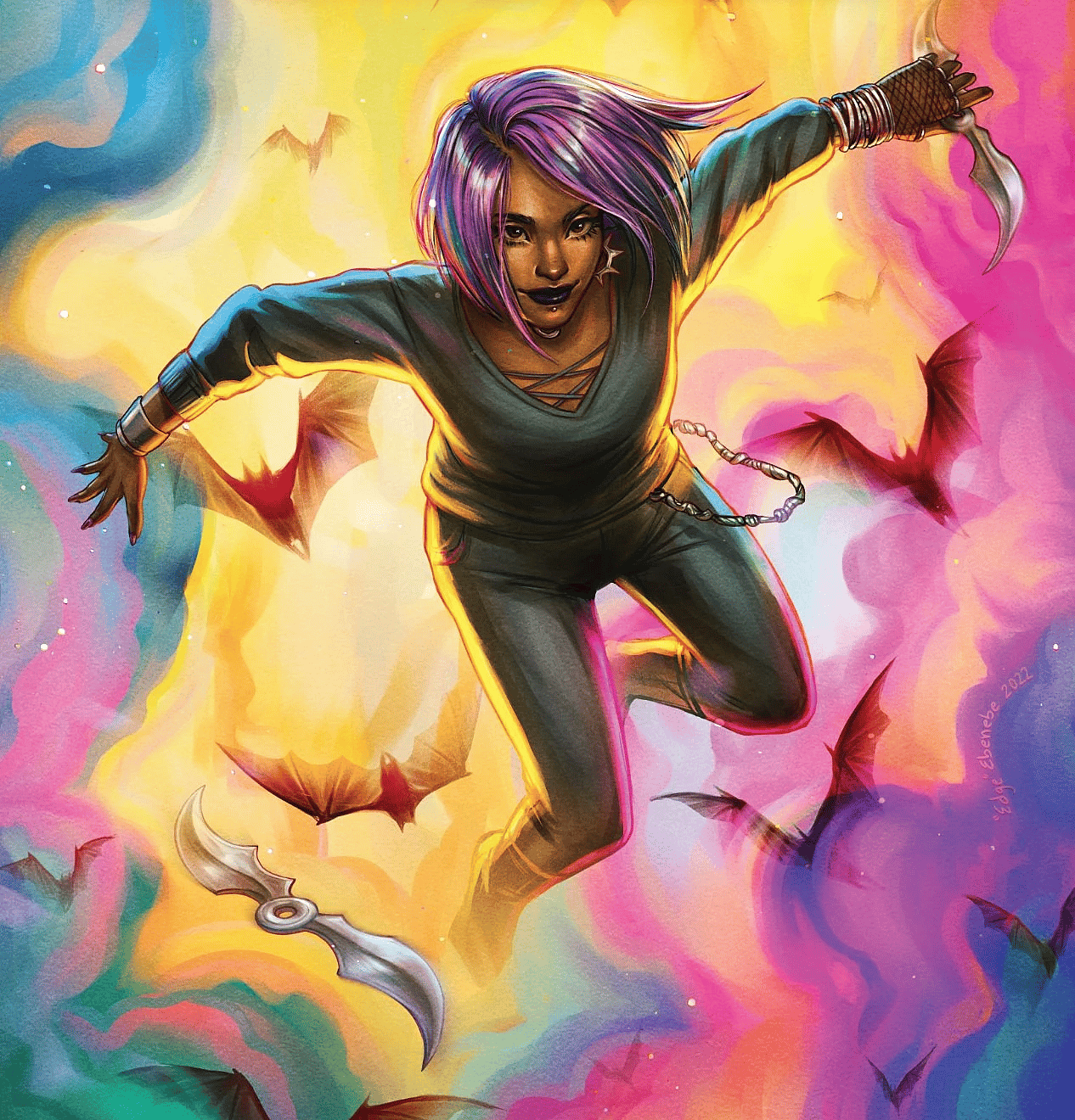 Brielle Brooks on the Edge variant cover to Bloodline: Daughter of Blade Vol. 1 #1 (2023), Marvel Comics via Previews World