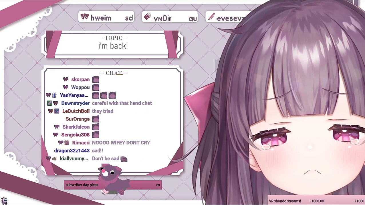 FallenShadow gets teary-eyed on Twitch