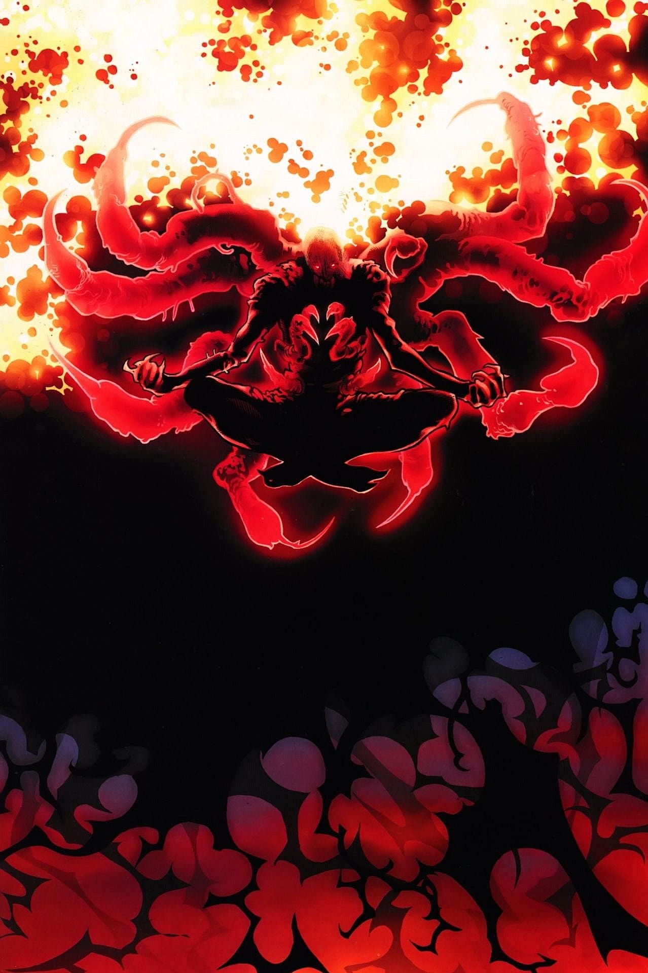 The Sentry is fully taken over by The Void in Siege Vol. 1 #3 (2010), Marvel Comics. Words by Brian Michael Bendis, art by Olivier Copiel, Mark Morales, Laura Martin, and Chris Eliopoulos.