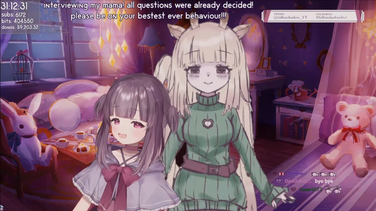 FallenShadow and her Mom together on Twitch