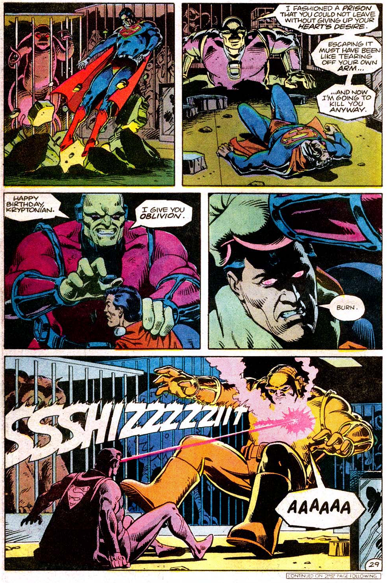 Enraged Superman confronts Mongol in Superman Annual #11 (1985), DC Comics