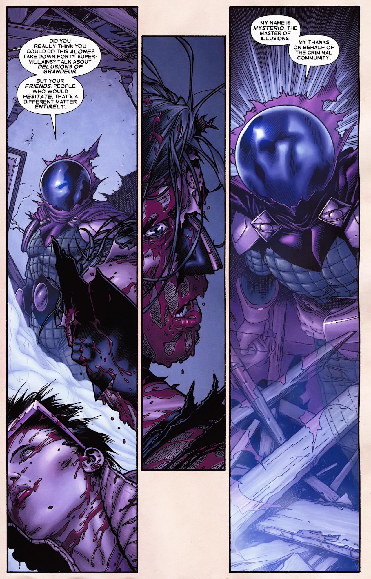 Logan finds himself in his worst nightmare in Wolverine Vol. 3 #70 "Old Man Logan, Part 5" (2009). Marvel Comics. Words by Mark Millar, art by Steve McNiven, Dexter Vines, Mark Morales, Morry Hollowell, Justin Ponsor, and Cory Petit