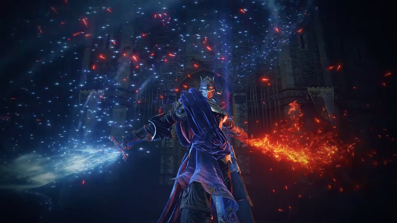 Rellana (TBA) unsheathes his blades in Elden Ring: Shadows of the Erdtree (2024), FromSoft